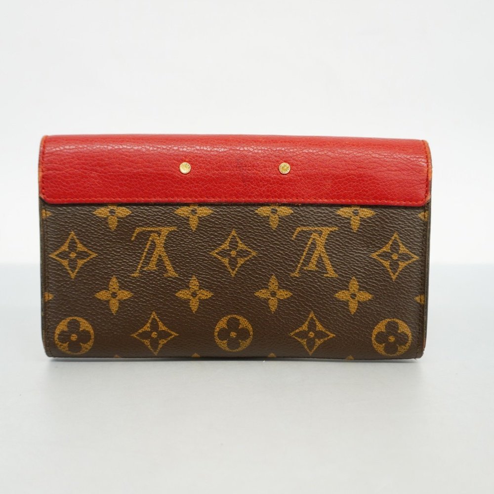 Louis Vuitton Long Wallet Monogram Portefeuille Pallas M58414 Brown Cerise La... - Picture 15 of 15